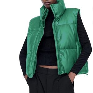 Payakidsaa Faux Leather Green Vest S